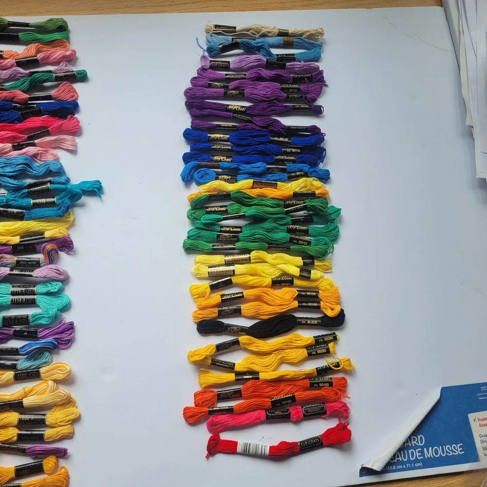Vintage Embroidery Floss Lot JP Coats American Thread Co Star Six Strand